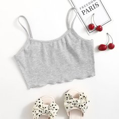 Топ с оригинальной отделкой для девочек Shein