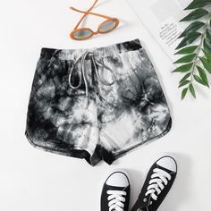 узел тай дай Повседневный Шорты Shein