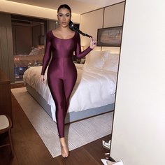 Комбинезон с круглым вырезом Shein