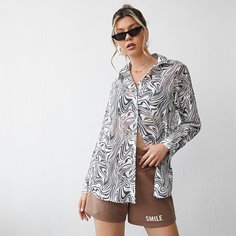 Шифоновая блуза с принтом Shein