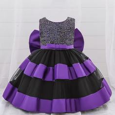 Сетчатое платье с блестками для девочек Shein