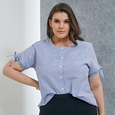 Топ в полоску размера плюс Shein