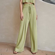 Застежка Одноцветный Бохо Брюки Shein