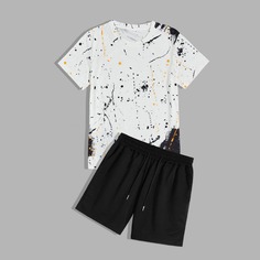 Мужская футболка и спортивные шорты Shein