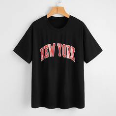 буква Повседневный Футболки Shein