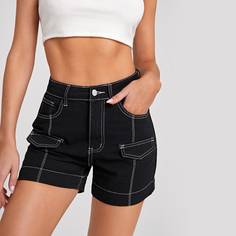 Джинсовые шорты с карманом Shein