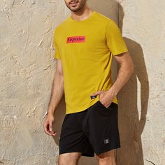 Мужские шорты и топ с текстовым принтом Shein