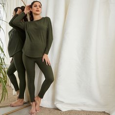 Трикотажная рубашка и леггинсы для беременных Shein