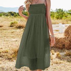 Платье на бретельках с открытой спиной Shein