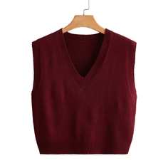 Однотонный жилет-свитер Shein