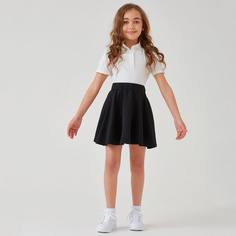 на молнии Одноцветный Повседневный Юбки для девочек Shein