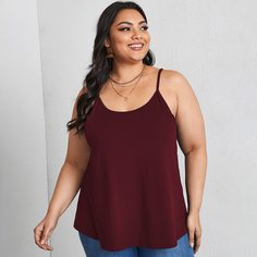 Одноцветный Повседневный Размера плюс жилет Shein