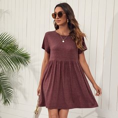 Однотонное платье Shein
