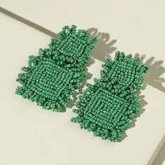 Геометрические серьги-подвески из бусин Shein