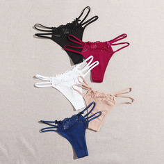 Контрастные кружева Одноцветный Трусики Shein