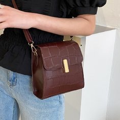 Регулируемый Крокодил Элегантный Сумка через плечо Shein