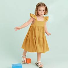 Оригинальное платье с оборкой для девочек Shein