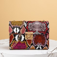 Сумка через плечо на цепочке со змеиным принтом Shein