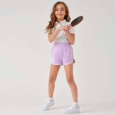 Контрастная отделка Спортивный Шорты для девочек Shein