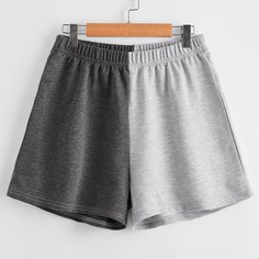 Контрастный цвет Повседневный Шорты размер плюс Shein