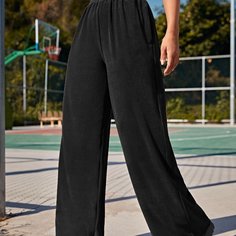 Однотонные вельветовые брюки Shein