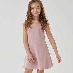 Одноцветный Повседневный Платья для девочек Shein