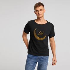 со стразами Графический Повседневный Мужские футболки Shein