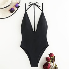 Слитный купальник с чокером Shein