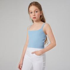 Трикотажный топ для девочек Shein