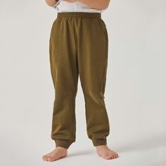 Однотонные брюки с эластичной талией для мальчиков Shein