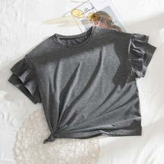 Однотонная футболка Shein