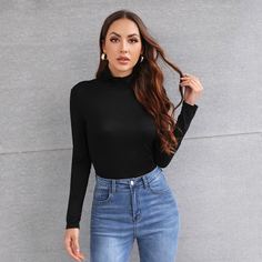 Одноцветный Основы Футболки Shein