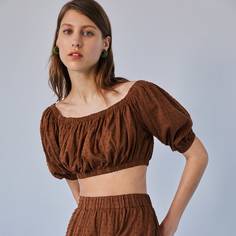 Одноцветный Бохо Блузы Shein