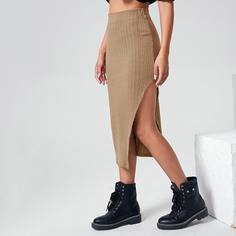 Юбка с высоким разрезом Shein