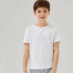 Однотонная футболка для мальчиков Shein