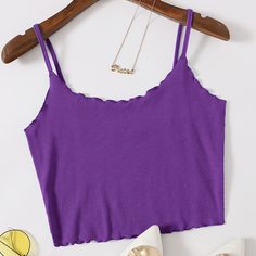 Трикотажный короткий топ Shein