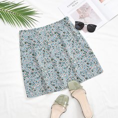 на молнии цветочный Бохо Юбки Shein