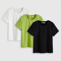 Однотонная футболка для девочек 3шт Shein