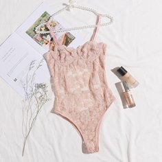 Кружевное боди на бретельках Shein