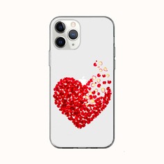 Прозрачный чехол для телефона с узором сердечка Shein