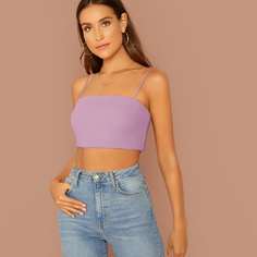 Короткий трикотажной топ Shein