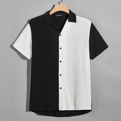 Мужская двухцветная рубашка Shein