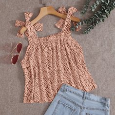 Топ с сердечным принтом Shein