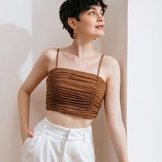 Короткий топ со сборками Shein