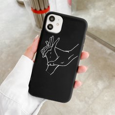 Чехол для iPhone с принтом "рука" 1шт Shein