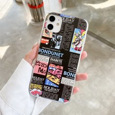 1шт чехол для iPhone с принтом Shein