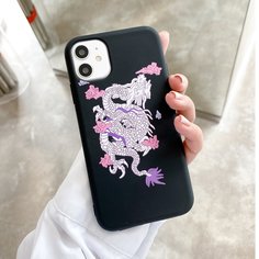 Чехол для iPhon с принтом китайского дракона Shein