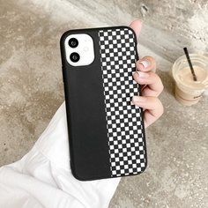 Чехол для iPhone в клетку Shein