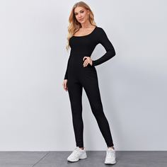 Вязаный комбинезон в рубчик Shein