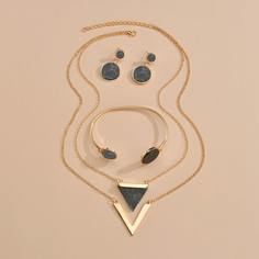 1шт ожерелье, 1 пара серьги и 1шт браслет Shein
